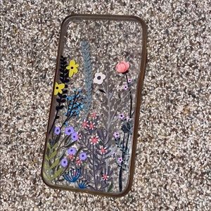 iphone xr clear flower case